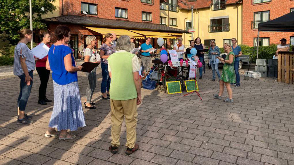 Singen auf dem Hagener Landmarkt